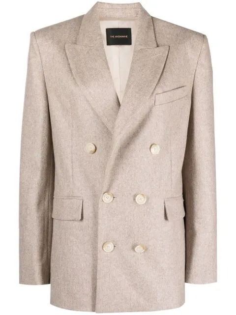 THE ANDAMANE double-breasted blazer Neutrals T123006ATNW026
