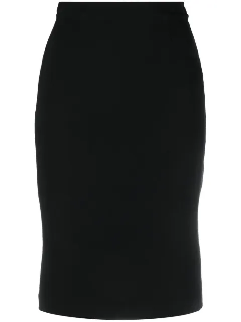 Christian Dior Pre-Owned 2010s stretch silk pencil skirt Black HOLADIO350