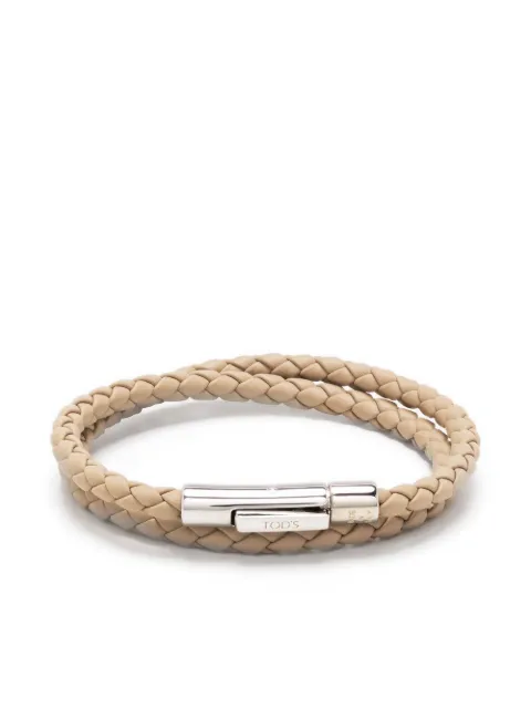 Tod's MyColors braided leather bracelet Neutrals XEMB1900200FLR