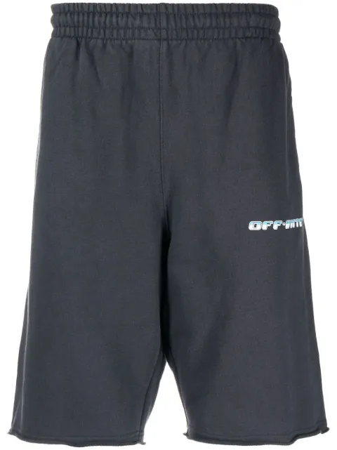 Off-White Arrows logo-print shorts Grey OMCI006F22FLE0044601