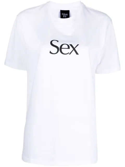 More Joy graphic print short-sleeve T-shirt White MJTS594