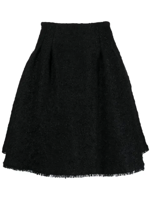 Christian Dior Pre-Owned 2010s textured flared skirt Black HOLADIO333