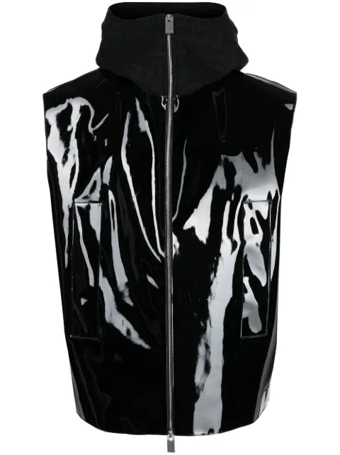 1017 ALYX 9SM high-shine finish sleeveless vest Black AAMOU0315FA01F22