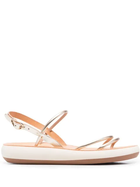 Ancient Greek Sandals Polis metallic-strap sandals Gold POLISSYNTHETICLEATHERPLATINUM