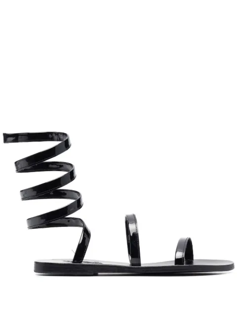 Ancient Greek Sandals Ofis wraparound-ankle sandals Black OFISPATENTBLACK