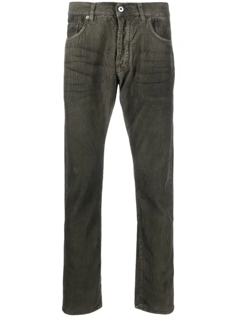 14BROS logo-patch straight-leg jeans Green 12690A4097322