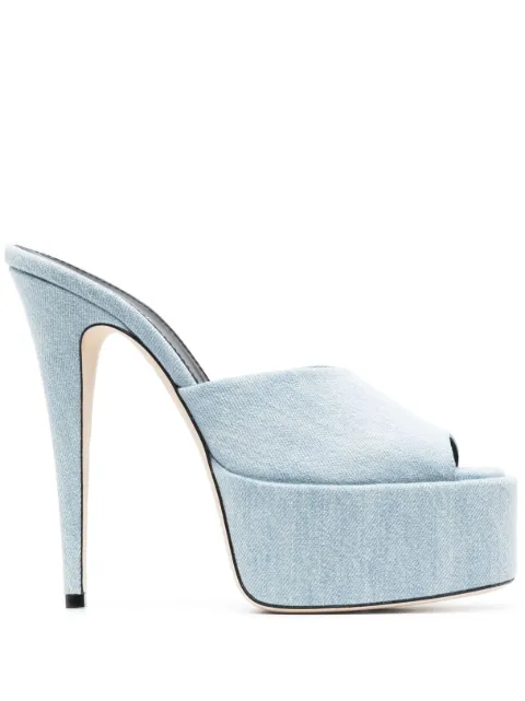 Paris Texas 145mm Marina denim sandals Blue PX709XD003