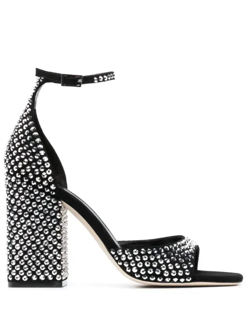 Paris Texas Holly Fiona 100mm suede sandals Black PX982CXSACH