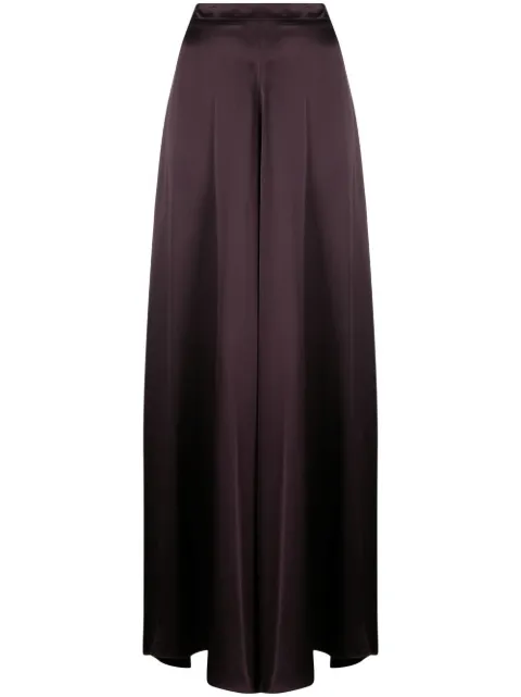 VOZ silk-satin palazzo trousers Brown VB02B