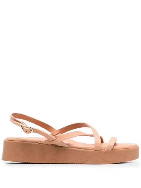 Ancient Greek Sandals Silia cross-strap sandals Neutrals SILIAVACHETTANATURAL