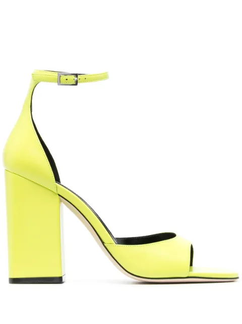 Paris Texas Fiona 100mm block-heel sandals Green PX982XLTH3