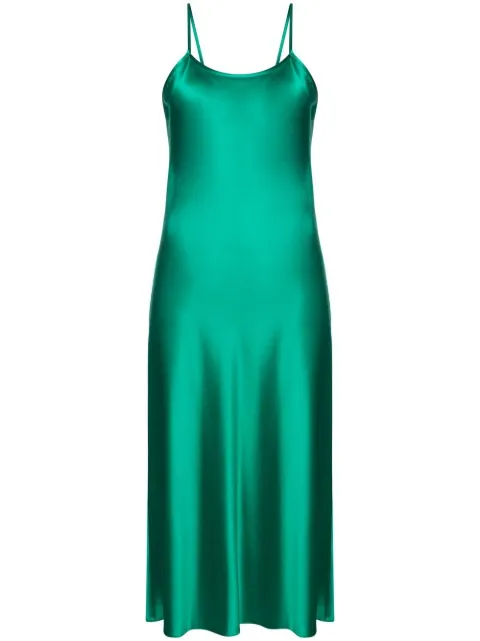 VOZ silk-satin slip dress Green VD06B