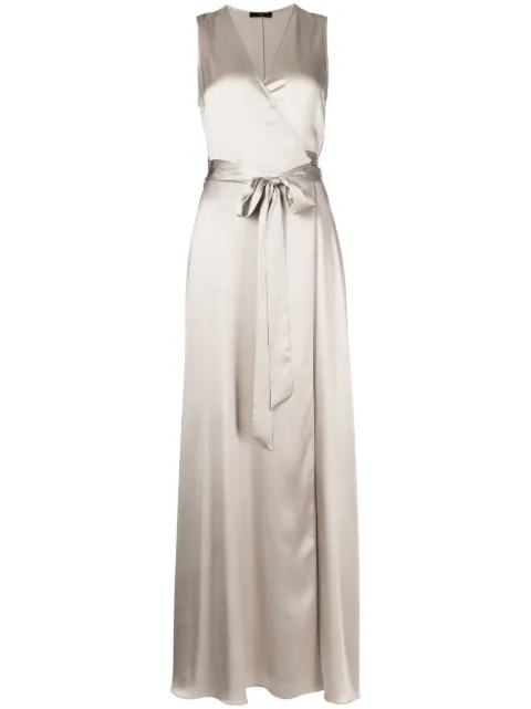 VOZ Frontward wrap maxi dress Grey VD44