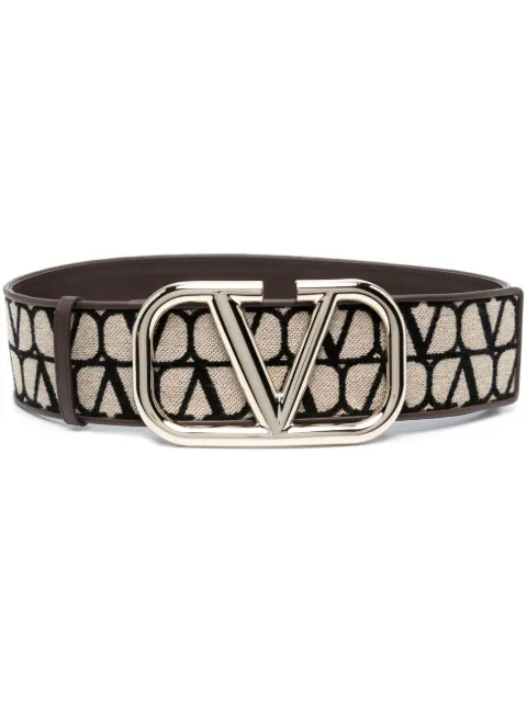 Valentino Garavani Toile Iconographe jacquard belt Brown WT0SD9WMC