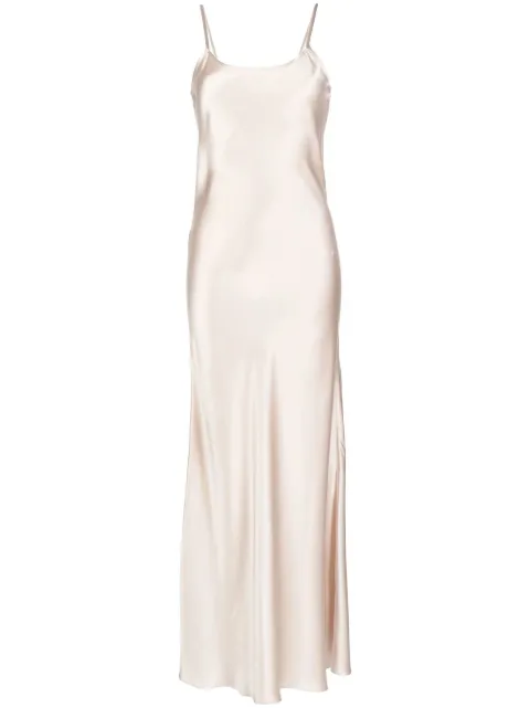 VOZ liquid silk slip dress Neutrals VD06