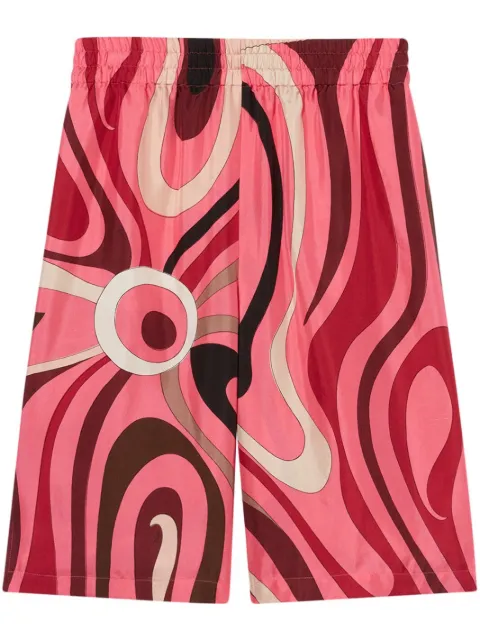 PUCCI abstract-print Bermuda shorts Pink 3ERU013E761