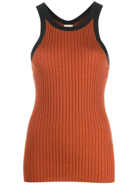 PAULA ribbed-knit tank top Orange ALEXITE