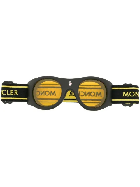 Moncler Eyewear logo-print ski-goggles Yellow ML0051