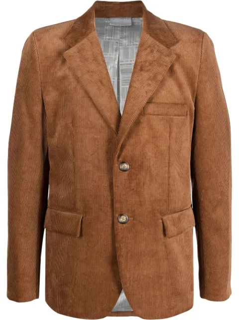 VTMNTS corduroy single-breasted blazer Brown VL14JA780CCORDUROY