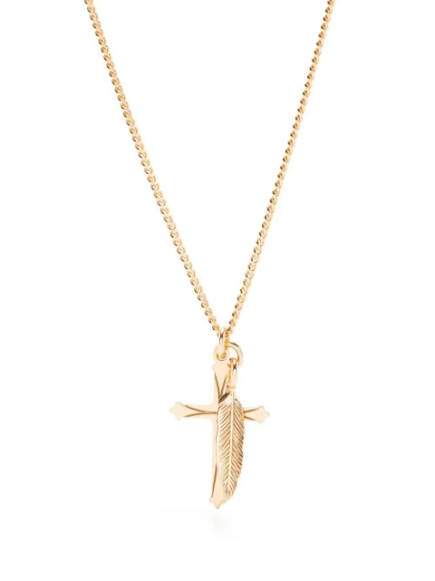 Emanuele Bicocchi feather-pendant necklace Gold EAPB4G