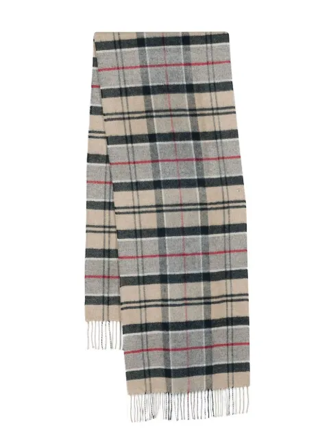 Barbour tartan check-pattern scarf Grey USC0324TN31