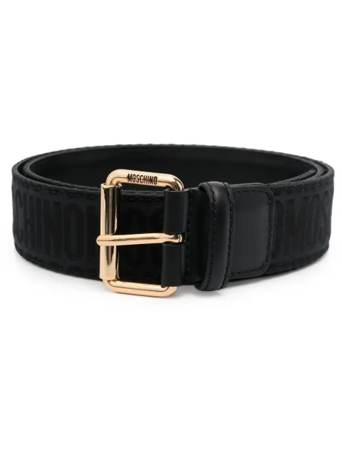 Moschino monogram leather belt Black B80078268