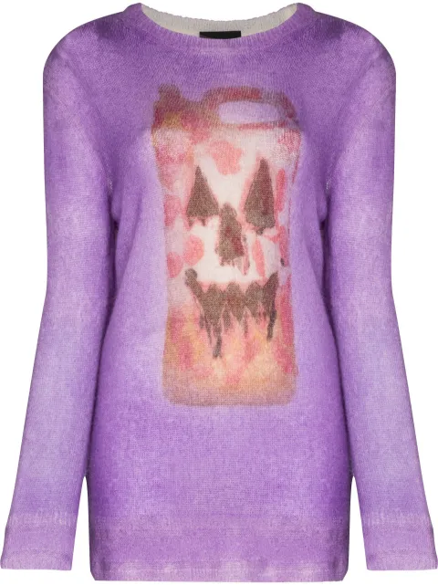 Givenchy x Chito intarsia-pattern jumper Purple BW90FT4ZD3