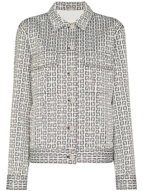 Givenchy 4G jacquard denim jacket White BW00C313N0