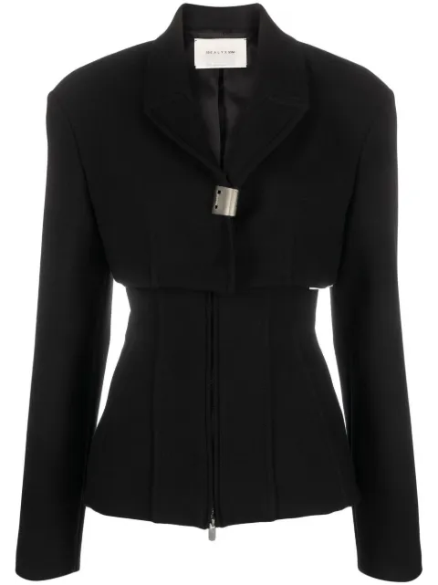 1017 ALYX 9SM layered-design zipped jacket Black AAWTA0099FA01