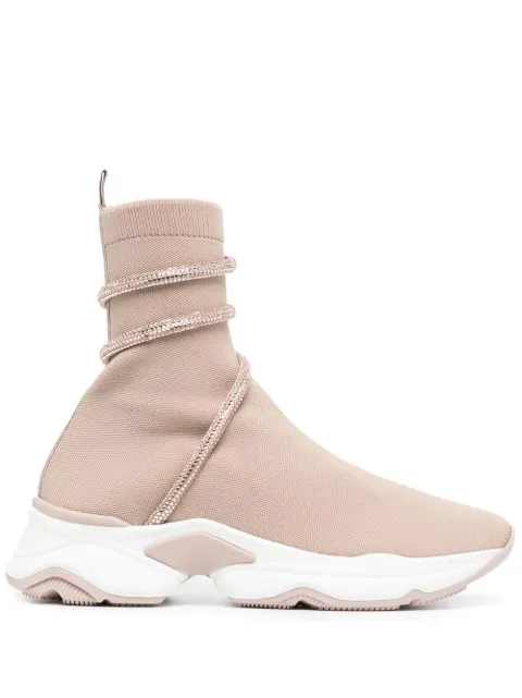 René Caovilla strap-detail slip-on sneakers Brown C1157820TT01V233