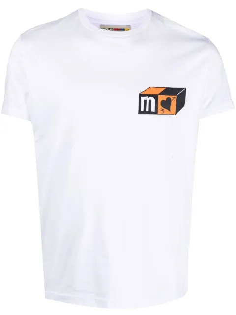 MODES GARMENTS graphic-print short-sleeved T-shirt White MODESTORANGE000WHITE
