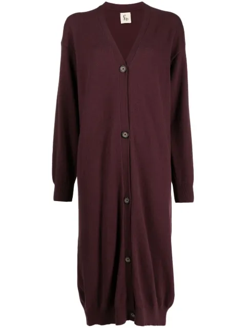 PAULA long-length cashmere cardigan Purple 21CASHPAULA3A