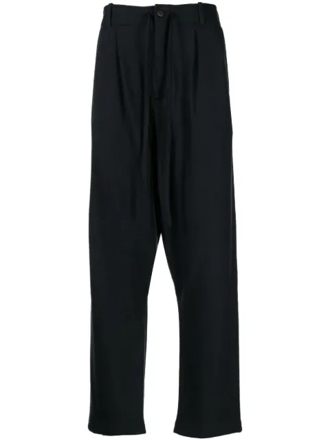 Forme D'expression pleated drop-crotch trousers Blue HP033LCBL