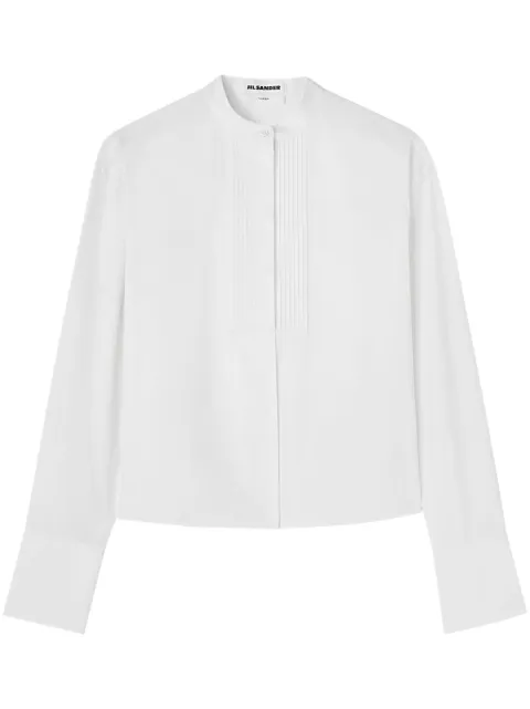 Jil Sander band-collar cotton shirt White J05DL0004J45001