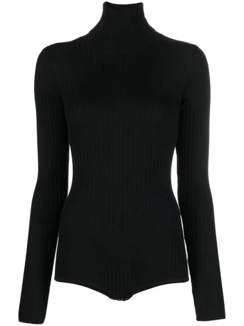 Dodo Bar Or Ziggy crystal-embellished bodysuit Black DB07063