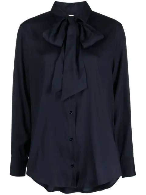 PAULA scarf-detail shirt Blue AMETISTA2