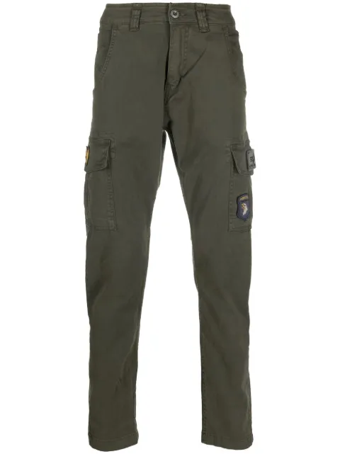 Alpha Industries logo-patch cargo trousers Grey 178207