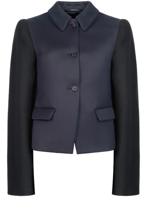 Maison Margiela Spliced double-breasted wool blazer Blue SI0BN0004S54881511