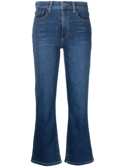 Le Jean flared cropped-leg trousers Blue W0351003400