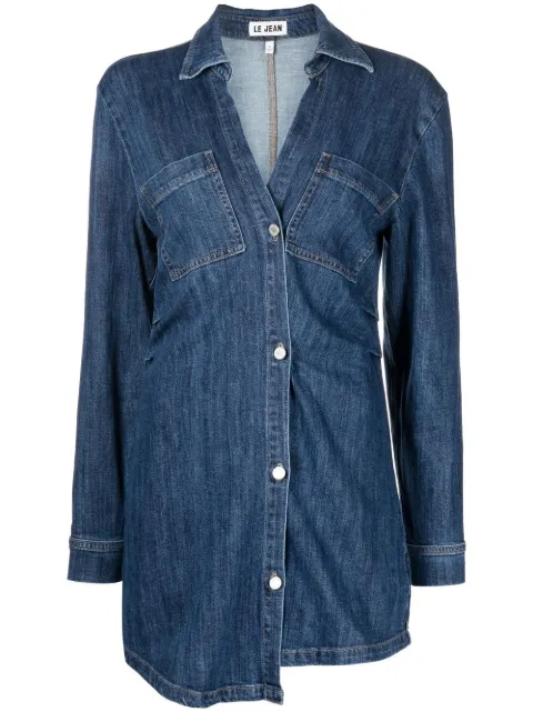 Le Jean Eliza V-neck dress Blue W1055003400