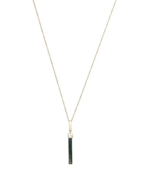 Mateo Onyx Bar pendant necklace Green LBN09