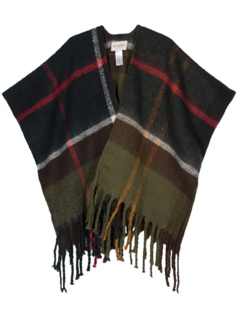 Barbour plaid fringe-detail scarf Green LSC0353TN12