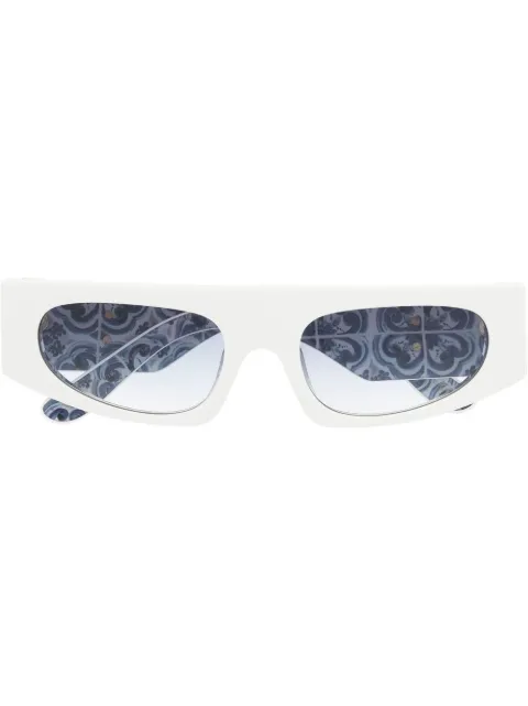 Dolce & Gabbana Eyewear logo-plaque square-frame sunglasses White DG4411337119
