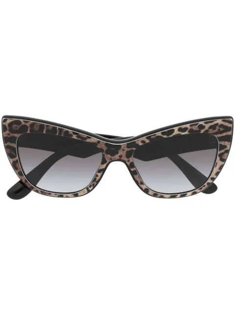 Dolce & Gabbana Eyewear leopard-print cat-eye sunglasses Brown 0DG4417