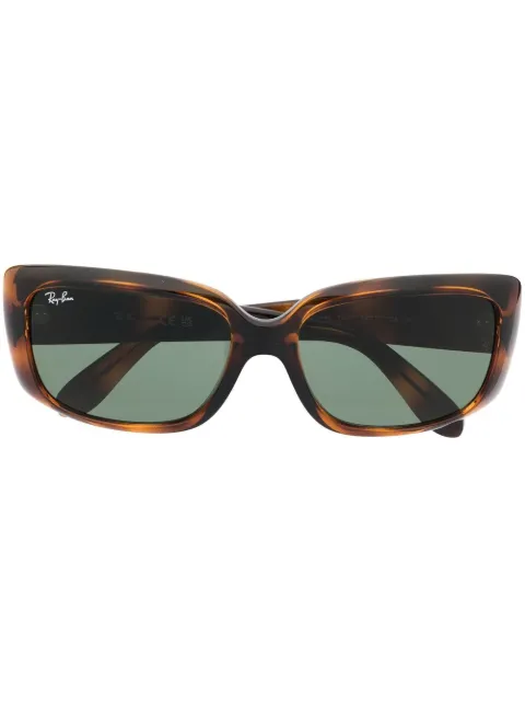 Ray-Ban rectangle-frame tortoiseshell sunglasses Brown RB438971031