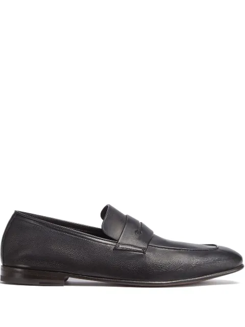 Zegna L'Asola leather loafers Black LHOTAA4912Z