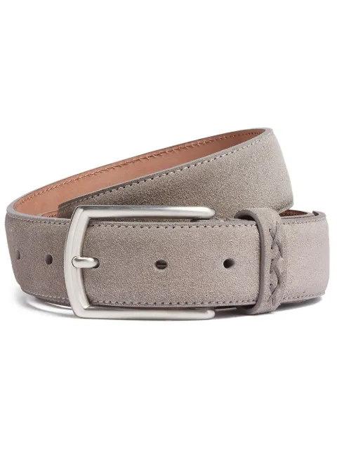 Zegna mélange-effect suede belt Grey LHCASB014AZ