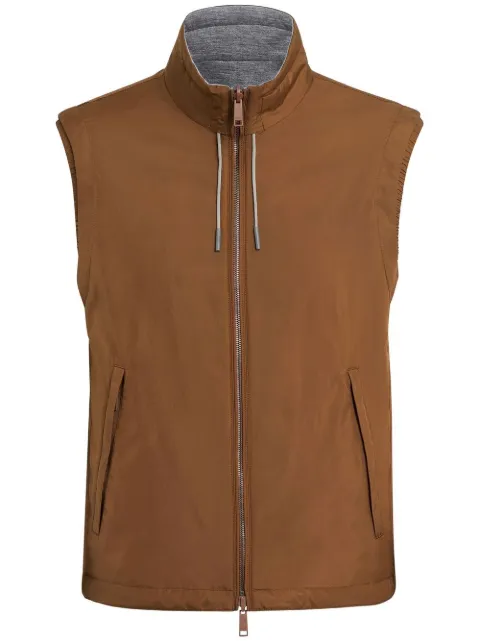 Zegna reversible zip-up vest Brown E7T337110B