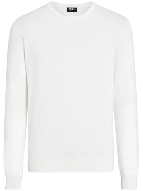 Zegna Cashseta crew-neck jumper White E8J00110