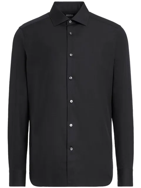 Zegna Trofeo cotton shirt Black CT10699MS0MT